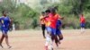 Girls Support Soccer Game in Chimanimani