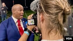 The Rev. Mark Burns of Harvest Praise & Worship Center of South Carolina, was formerly with the Trump White House. (Carolyn Presutti/VOA)