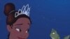 La princesa Tiana (con la voz de Anika Noni Rose) es el personaje principal del cuento.