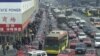 Thousands of Drivers Jammed in Traffic Near Beijing