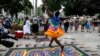 Doa bersama untuk memprotes penembakan pria Afrika-Amerika, Jacob Blake, di Kenosha, Wisconsin, AS, Jumat, 28 Agustus 2020. (Foto: Reuters)