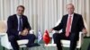 FILE - Turkish President Tayyip Erdogan meets with Greek Prime Minister Kyriakos Mitsotakis at United Nations Headquarters, in New York, Sept. 24, 2024. (Murat Cetinmuhurdar/Turkish Presidential Press Office/Handout via Reuters)