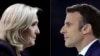 Potret dua kandidat yang mencalonkan diri untuk putaran kedua dalam pemilihan presiden Prancis 2022, Marine Le Pen, dan Presiden Prancis Emmanuel Macron. (Foto: REUTERS/Sarah Meyssonnier)