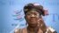 FILE: World Trade Organization (WTO) director-general Ngozi Okonjo-Iweala attends a press conference on WTO trade forecast at the intergovernmental trade organization in Geneva, Apr. 12, 2022. 