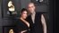 Foto Achiv: Kourney Kardashian, a goch, ak Travis Barker pandan seremoni remiz pri Grammy yo nan Las Vegas 3 Avril 2022. 