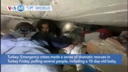 VOA60 World - Turkey: Emergency crews make series of dramatic rescues
