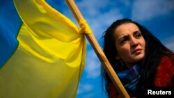 Архівне фото 2014 року: проукраїнський протест протест в Криму