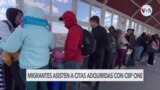 Migrantes cumplen citas en EEUU adquiridas con aplicación CBP One