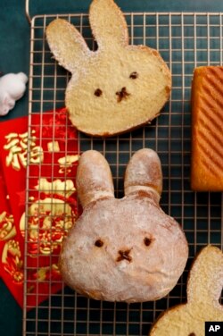 This undated photo shows Year of the Rabbit milk bread made by Kat Lieu in Seattle.
