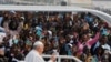 FILE: Pope Francis greets people during the Holy Mass at John Garang Mausoleum during his apostolic journey, in Juba, South Sudan, February 5, 2023.