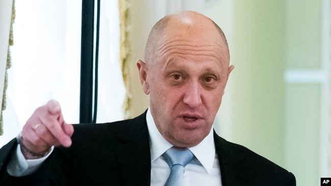 FILE - Yevgeny Prigozhin at the Konstantin palace outside St. Petersburg, Russia, Aug. 9, 2016. U.S. Secretary of State Antony Blinken announced Thursday sanctions targeting individuals associated with Russia’s paramilitary Wagner Group, including Prigozhin, who leads it.