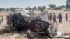 An accident near Sakal, northern Senegal, on Jan. 16, 2023, where 19 people were killed when a bus and a truck collided. 