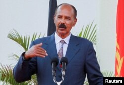 Eritrea's President Isaias Afwerki addresses a news conference during his visit at State House in Nairobi, Kenya, Feb. 9, 2023.