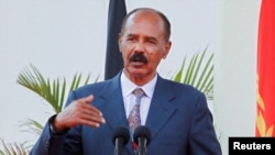 FILE - Eritrean president Isaias Afwerki speaks during his visit at the State House in Nairobi, Kenya, Feb. 9, 2023. During that visit to Kenya, Afwerki said that his country would rejoin the East African bloc IGAD "with the idea of revitalizing this regional organization."
