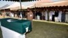 In this photo released by Inter Services Public Relations, military officials and others attend funeral prayer of Pakistan's former President Pervez Musharraf, in Karachi, Feb. 7, 2023. 