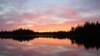 Sunset over Pose Lake, a small lake in the Boundary Waters Canoe Area Wilderness accessible only by foot.