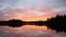 Sunset over Pose Lake, a small lake in the Boundary Waters Canoe Area Wilderness accessible only by foot.