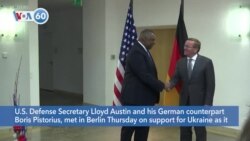VOA60 America - US, German defense ministers meet to discuss support for Ukraine