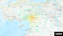 Epicenter of a 7.8 earthquake near Gaziantep, Turkey (U.S. Geological Survey)