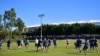 Jugadores de la seleccion nacional de EEUU durante una sesión de entrenamiento en Los Ángeles, EEUU, el 24 de enero de 2023.