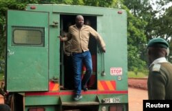 Amos Chibaya, a member of parliament and member of the opposition party Citizens Coalition for Change (CCC) arrives at the Magistrates court after being arrested on charges of unlawful gatherings and inciting violence in Harare, Zimbabwe. REUTERS/Philimon Bulawayo