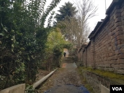 Silent pavement inside the house of 'The poet of silence' Rehman Rahi in the Nowshera area of Srinagar in Indian-administered Kashmir. (Bilal Hussain/VOA)