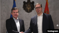 Miroslav Lajčak i Aleksandar Vučić u Beogradu(Foto: Instagram/@buducnostsrbijeav)