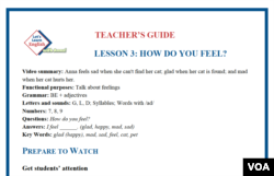 LLE-A Lesson 3: How Do You Feel?