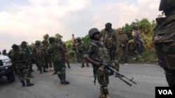 FILE: The army of the Democratic Republic of the Congo, FARDC, has been sent to the front line in the city of Sakae to fight against the M23 rebels.. Taken Feb. 9, 2023.