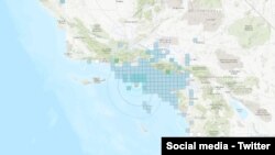 Sismo de magnitud 4,2 sacude la costa de Malibú, con réplicas en el sur de California el 25 de enero de 2023. [Mapa Servicio Geológico EEUU.