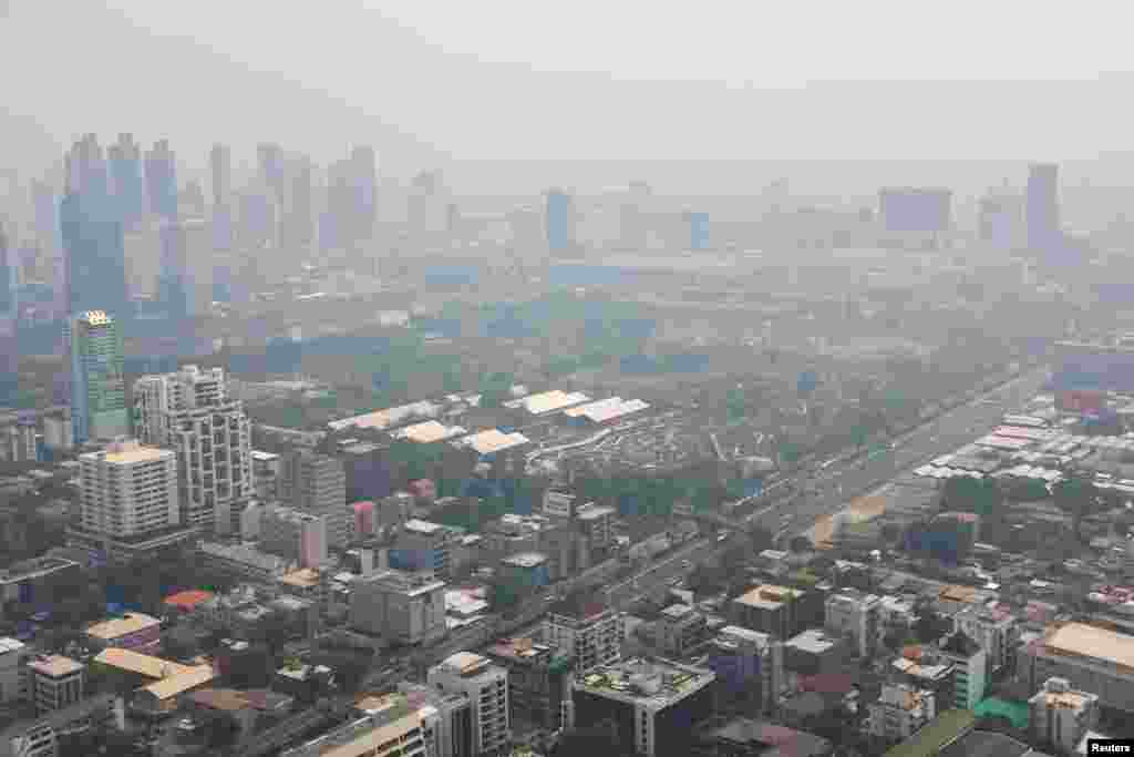 A view of the city amid air pollution in Bangkok, Thailand, February 2, 2023.&nbsp;