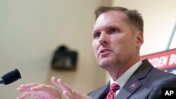 FILE - Rep. Michael Guest, R-Miss., speaks during a House Homeland Security Committee meeting at the Capitol in Washington, Nov. 15, 2022.