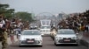 Pope Francis is welcomed by residents of Kinshasa, on his apostolic journey, in Kinshasa, Democratic Republic of Congo, Jan. 31, 2023. 