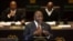 South African President Cyril Ramaphosa delivers his 2023 state of the nation address in Cape Town, South Africa, Feb. 9, 2023.