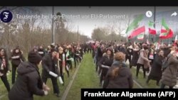 گزارش ویدیوئی خبرگزاری فرانسه از تظاهرات ۱۲ هزار نفری ایرانیان در برابر پارلمان اروپا در روزنامه فرانکفورتر آلگماینه