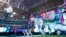 Ekip Philadelphia Eagles monte sou teren an anvan komansman Super Bowl 57, chanpyona lig pwofesyonel foutbol Ameriken an nan vil Glendale, eta Arizona, 12 Febriye 2023. 