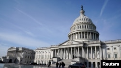 Gedung Capitol AS terlihat pada hari Pidato Kenegaraan Presiden AS Joe Biden pada sesi gabungan Kongres di Capitol Hill di Washington, AS, 7 Februari 2023. (Foto: REUTERS/Elizabeth Frantz)