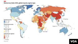 The Economist Intelligence Unit ժողովրդավարության չափման 2022 թվականի ցուցանիշ (The Economist Intelligence Unit (EIU) Democracy Index 2022)