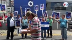 Exiliados protestan ante la embajada de Nicaragua en Costa Rica