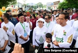 Presiden Jokowi menghadiri rangkaian kegiatan menuju satu abad Nahdlatul Ulama (NU) yang bertepatan dengan tahun baru Imlek. (Foto: Courtesy/Setpres)