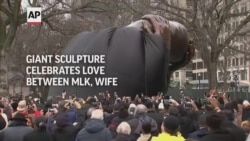 Giant sculpture celebrates love between MLK, wife