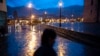 A person walks in a semi-deserted Plaza de Armas in the historic center of Cusco, Peru, Feb. 1, 2023.