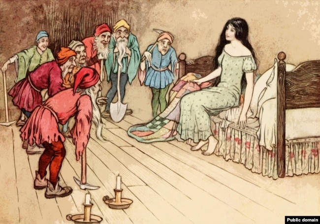 Vintage illustration of Snow White by Warwick Goble.