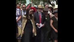 阿德恩作为新西兰总理最后一次出席政治活动 