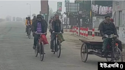 বাংলাদেশের রংপুর বিভাগ এবং নওগাঁ ও মৌলভীবাজার জেলার ওপর দিয়ে মৃদু শৈত্যপ্রবাহ বয়ে যাচ্ছে। ২২ জানুয়ারি, ২০২৩। 