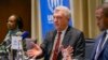 U.N. High Commissioner for Refugees Filippo Grandi speaks at a press conference in Addis Ababa, Ethiopia, Feb. 8, 2023.