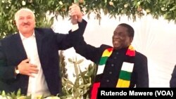 Zimbabwe President Emmerson Mnangagwa with his Belarus counterpart, President Alexander Lukashenko