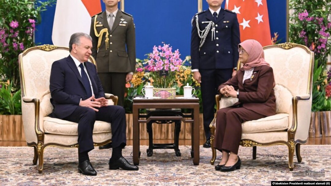 O'zbekiston Prezidenti Shavkat Mirziyoyev Singapur Prezidenti Halima Yaqub bilan, Singapur, 2023-yil, 17-yanvar