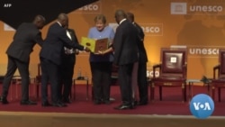 🇩🇪🇨🇮Allemangne jamana ka chancelière kɔrɔ Angela Merkel ye Félix Houphouët-Boigny Unesco ka laadalata jonjon sɔrɔ