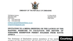 Zimbabwe Embassy in South Africa Invitation